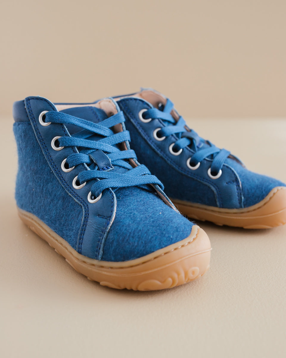 Disana Schuhe wolle rot blau