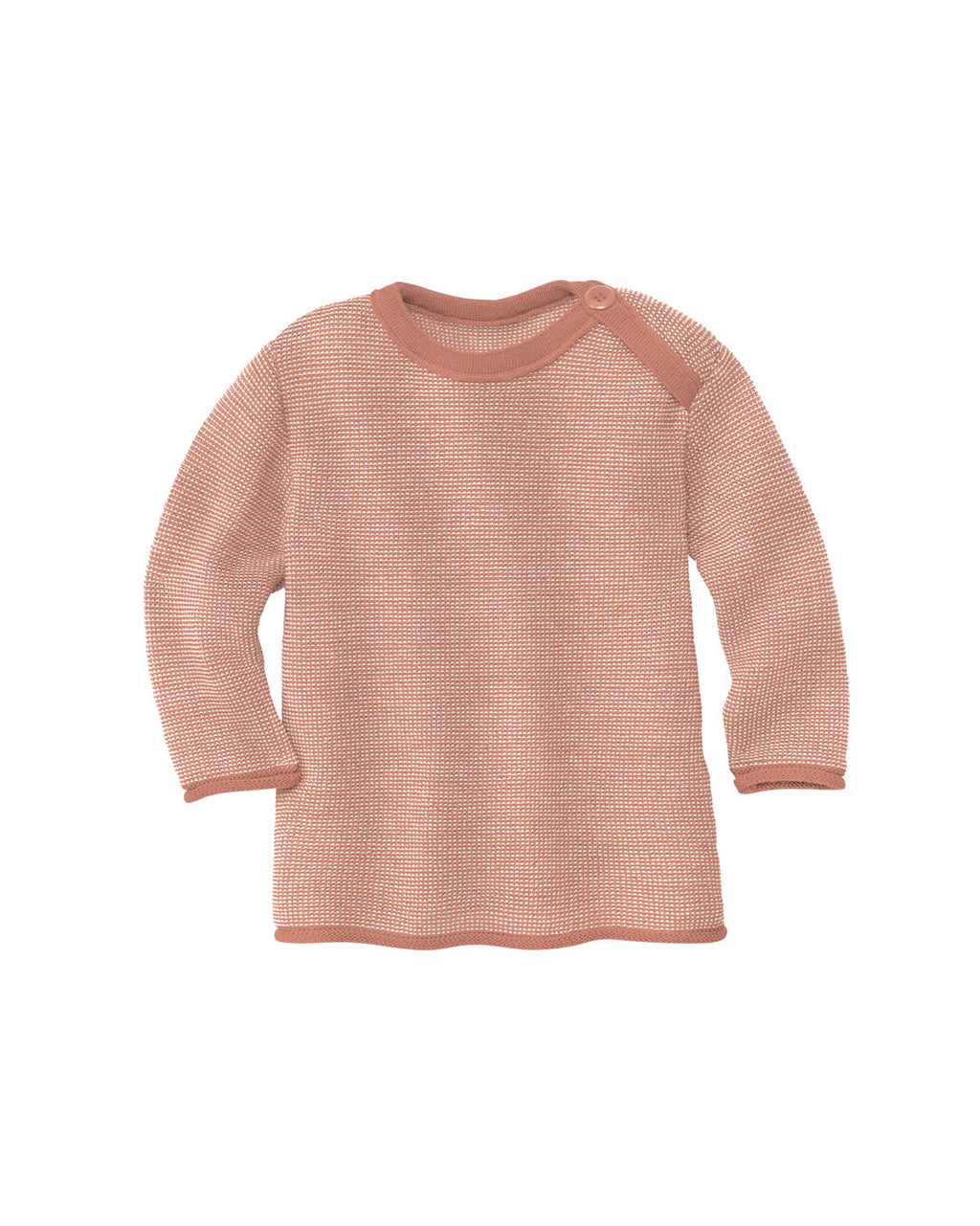 disana Trui van merino wol - roze:naturel