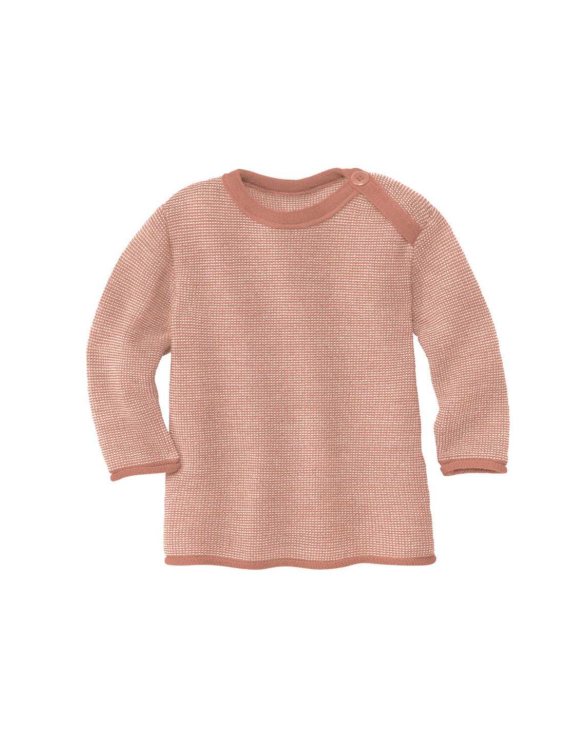 disana Trui van merino wol - roze:naturel