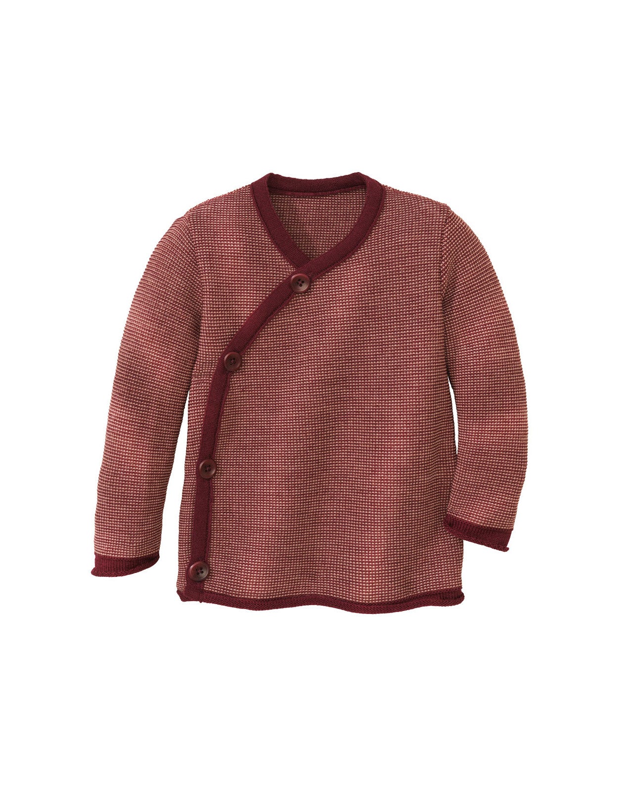 Disana Wikkelvestje van merino wol - cassis:roze