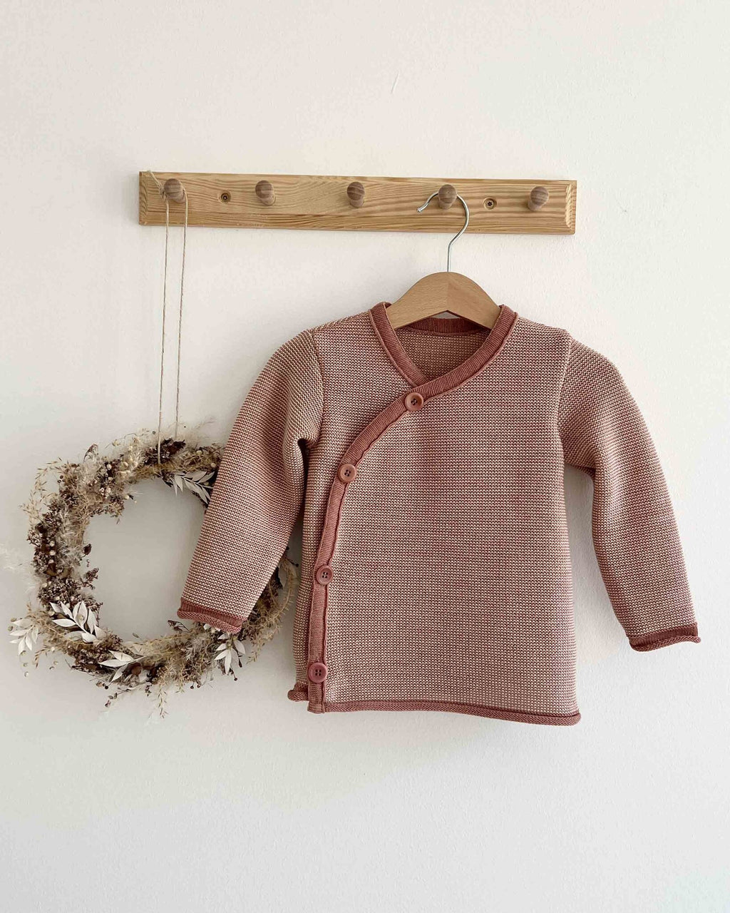 Disana Wikkelvestje van merino wol - oud roze 5
