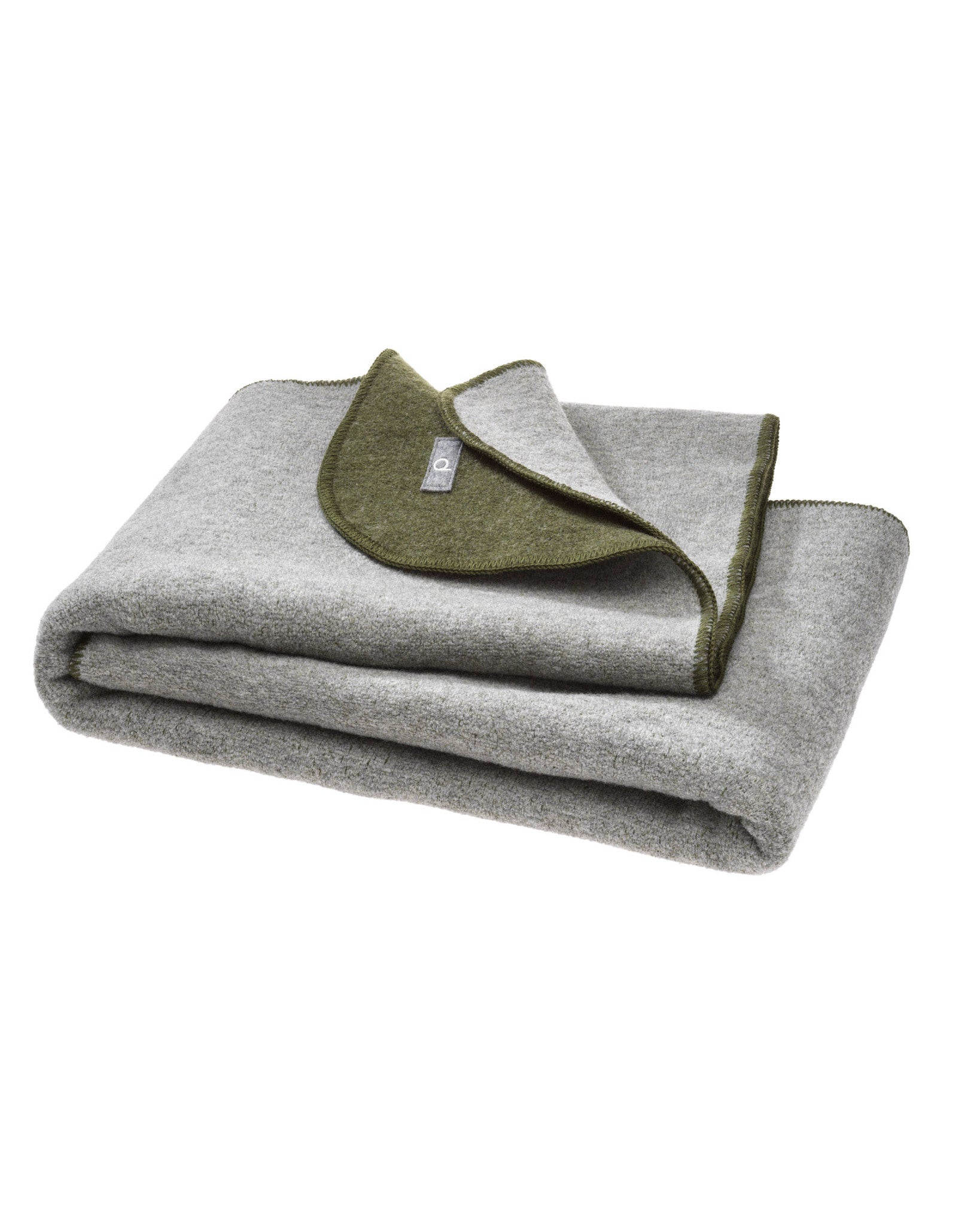 disana Wollen doubleface deken - olive:grijs