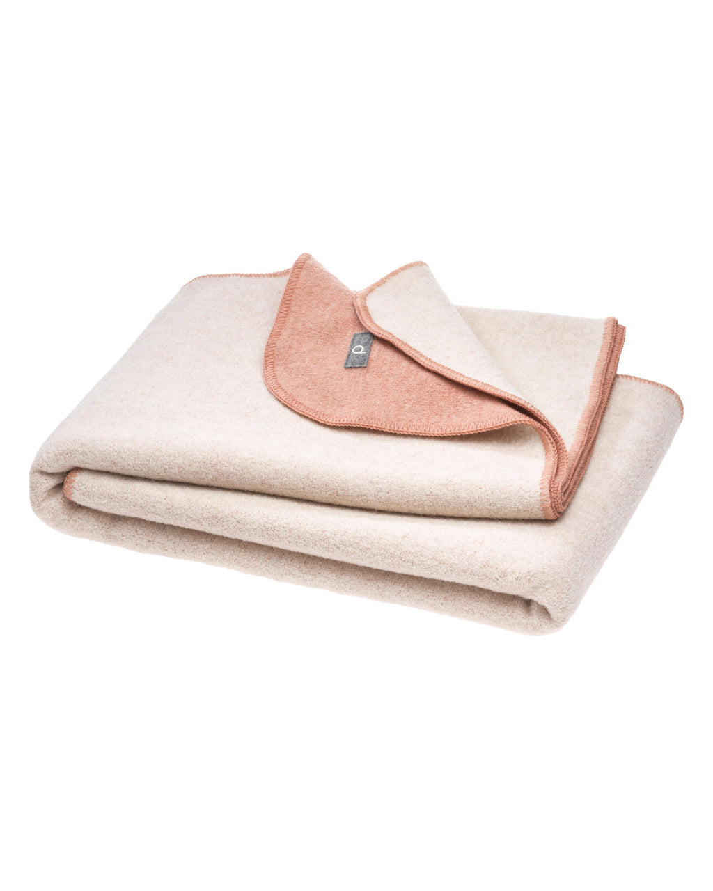 disana Wollen doubleface deken - roze:naturel