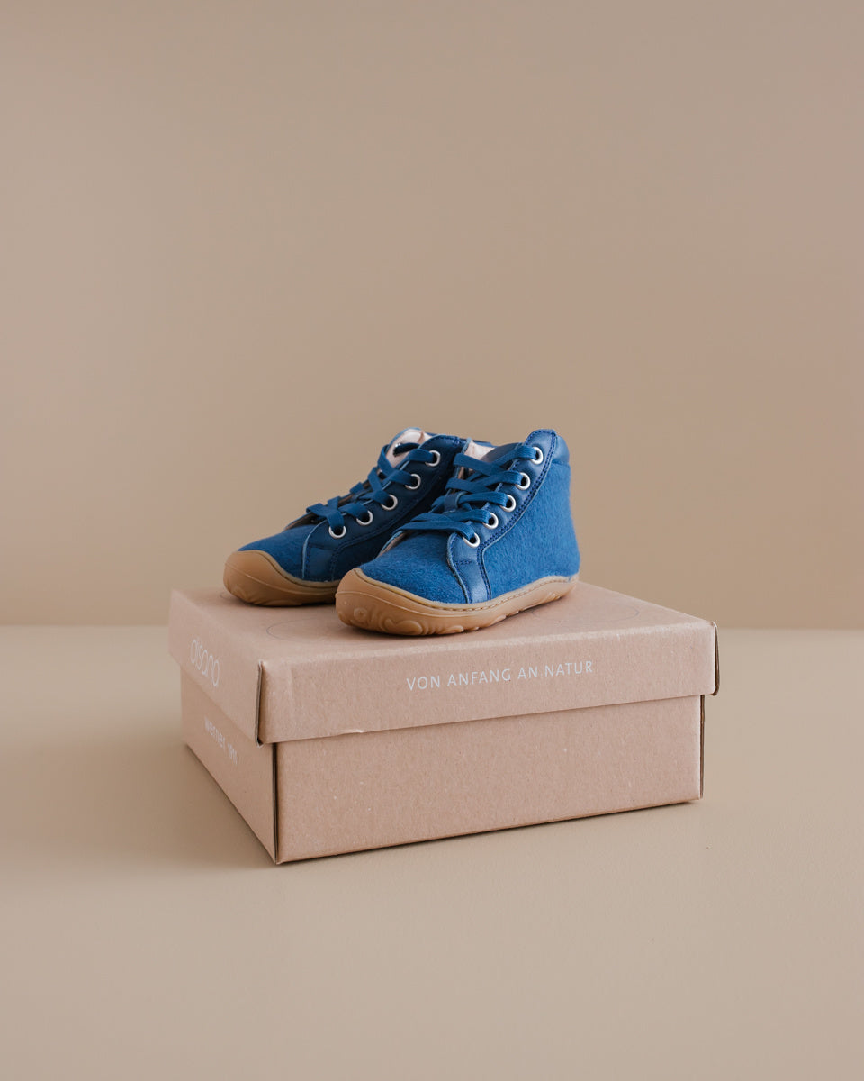 Disana wollen schoentjes blauw