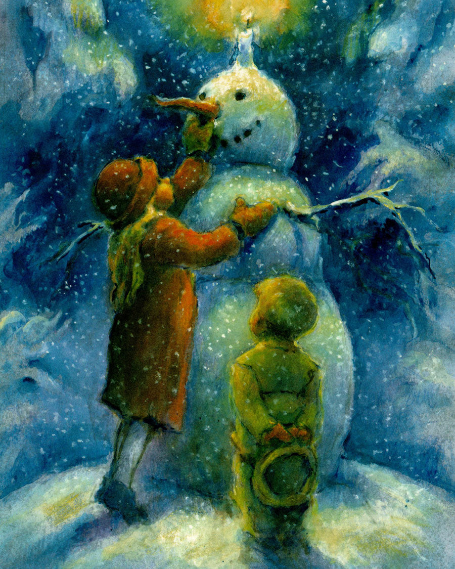 Elisabeth Nyman Postcard - Snowman