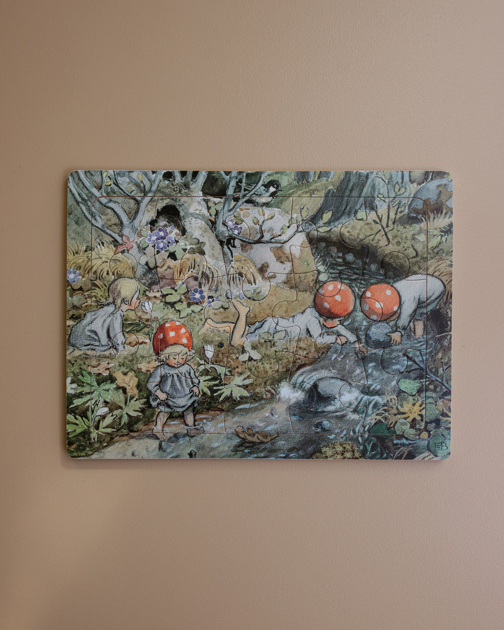 Elsa Beskow houten puzzel kabouterkinderen copyright Ziloen