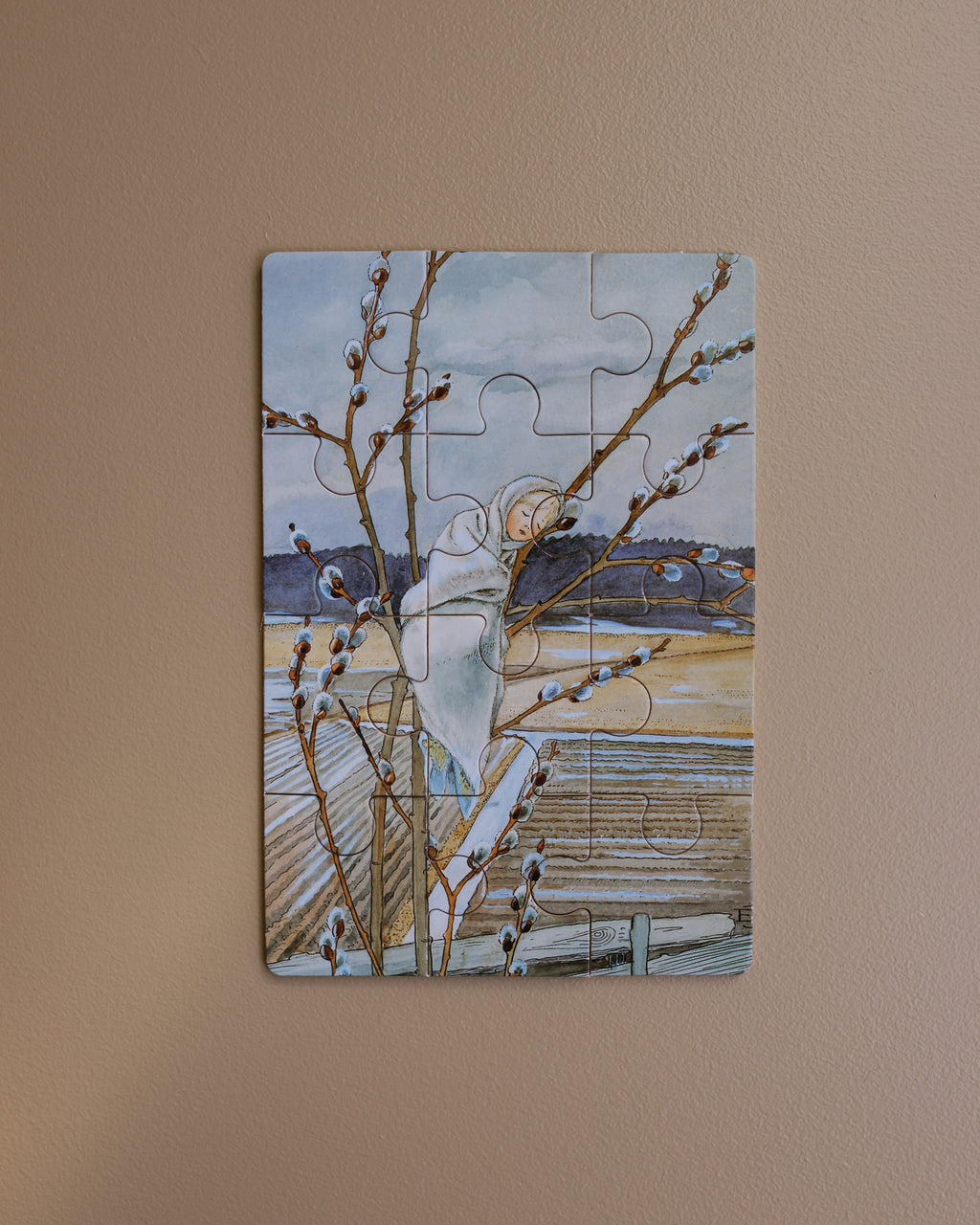 Elsa Beskow houten puzzle slapen bos natuur copyright Ziloen