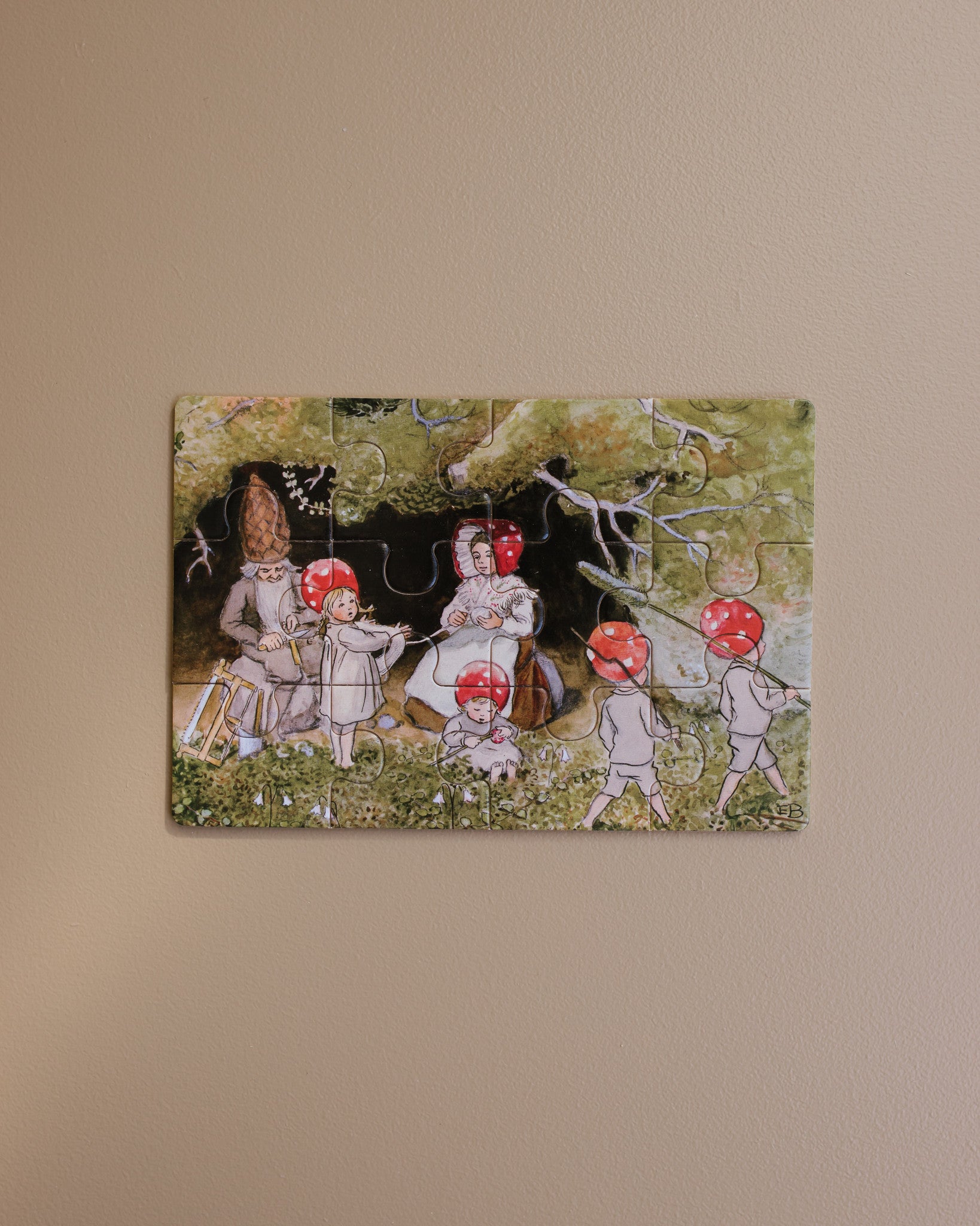 Elsa Beskow part of 4 puzzle gnome children copyright Ziloen