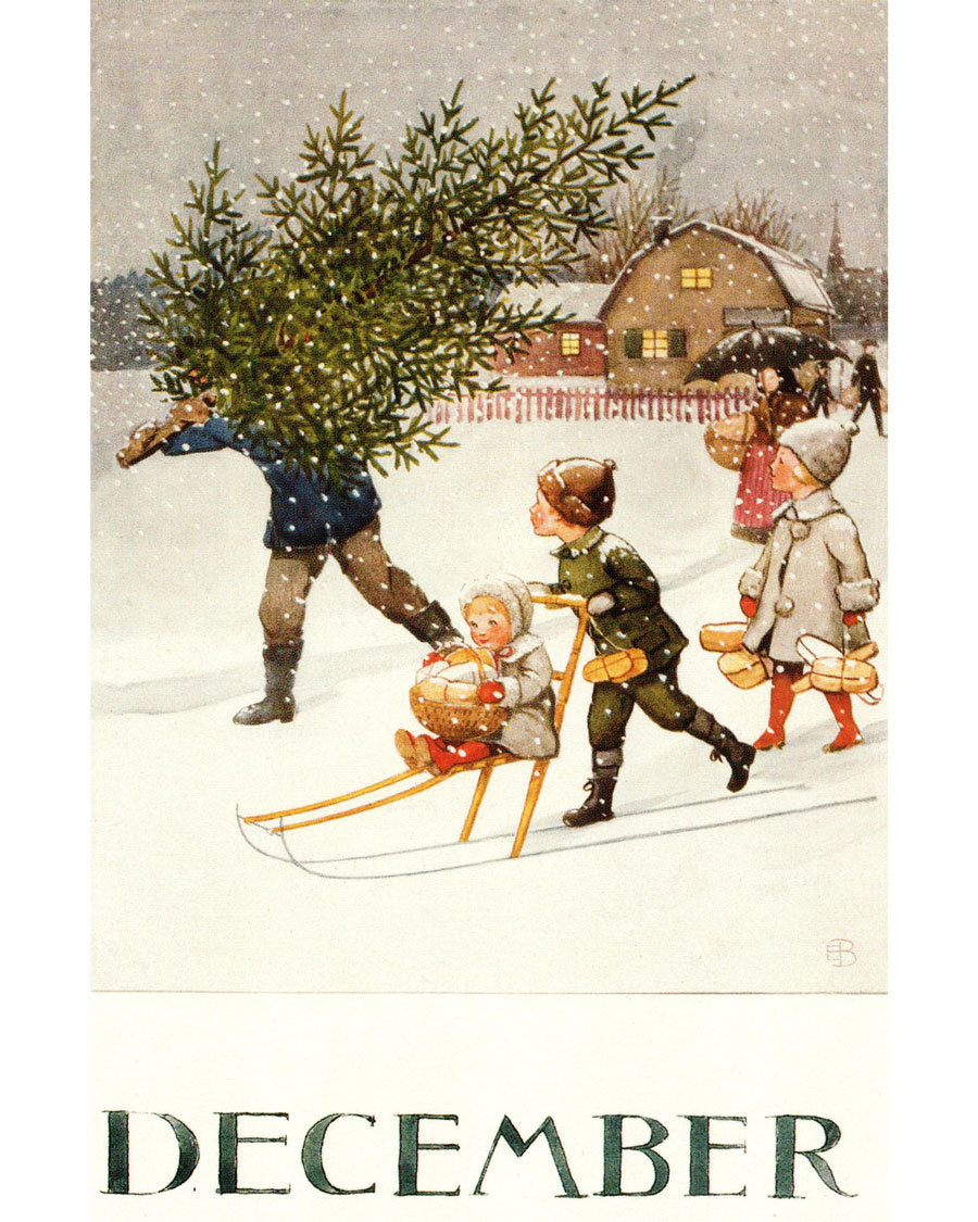 Elsa Beskow postkaart December