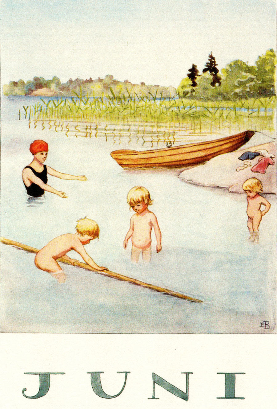 Elsa Beskow postkaart juni