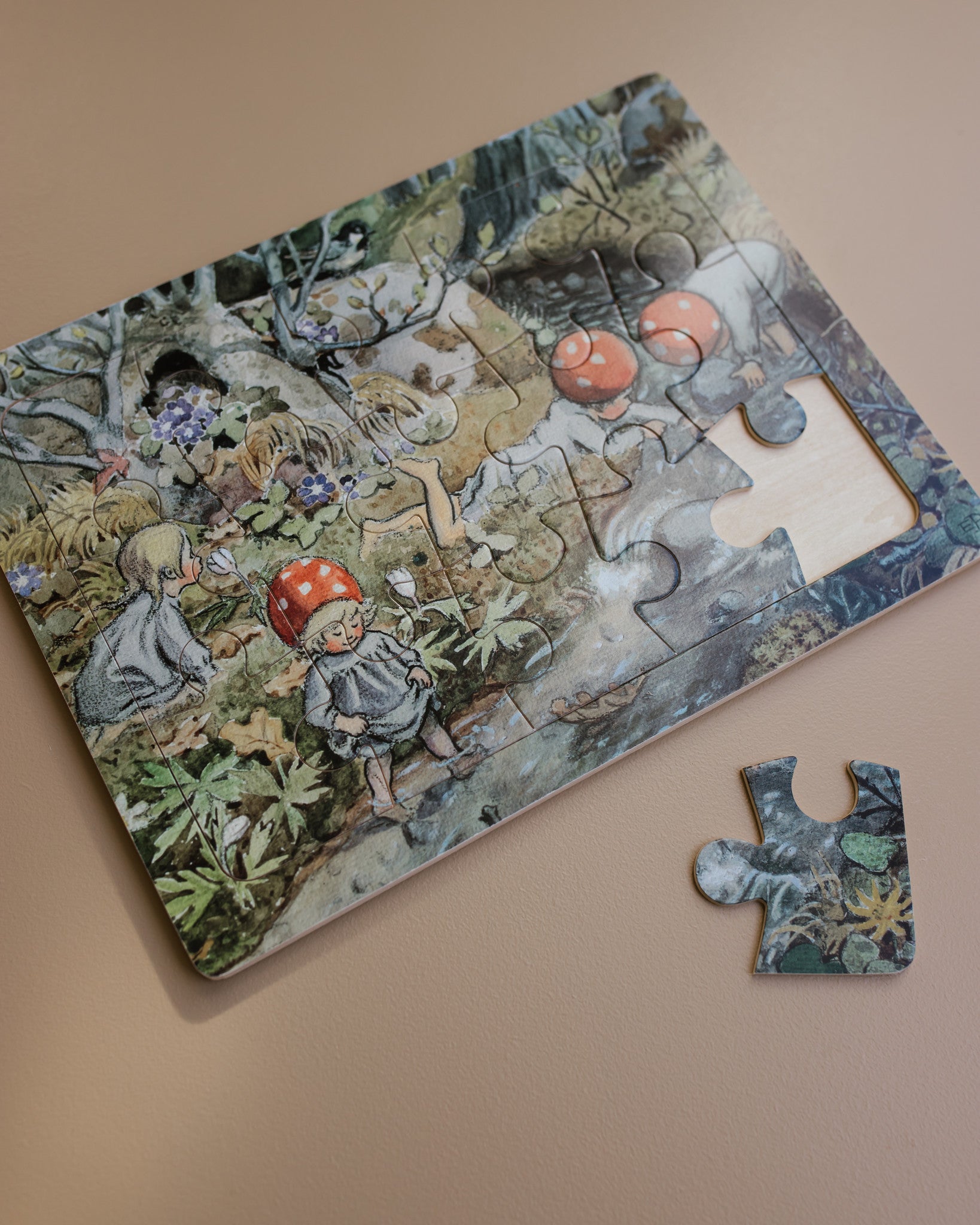 Elsa Beskow puzzle gnone children 15 pcs copyright Ziloen