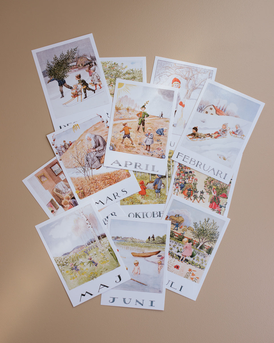Elsa beskow set maandkaarten