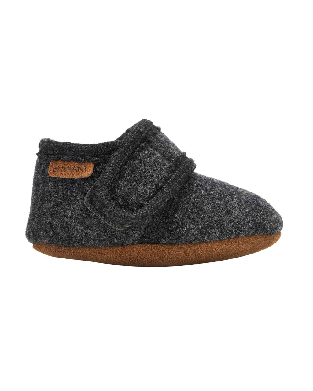 En Fant Wollen slofjes - dark grey melange