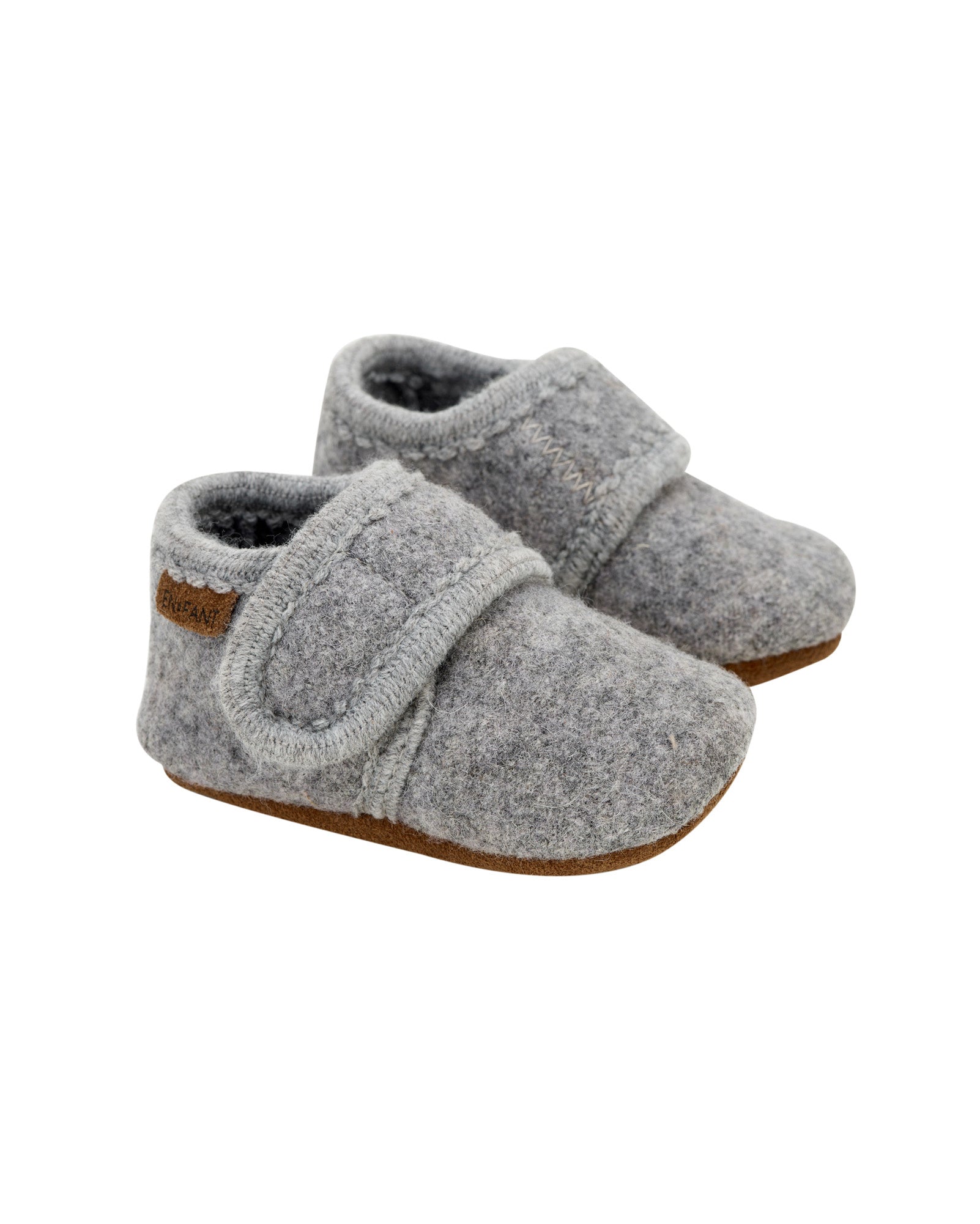 En Fant Wollen slofjes - grey melange