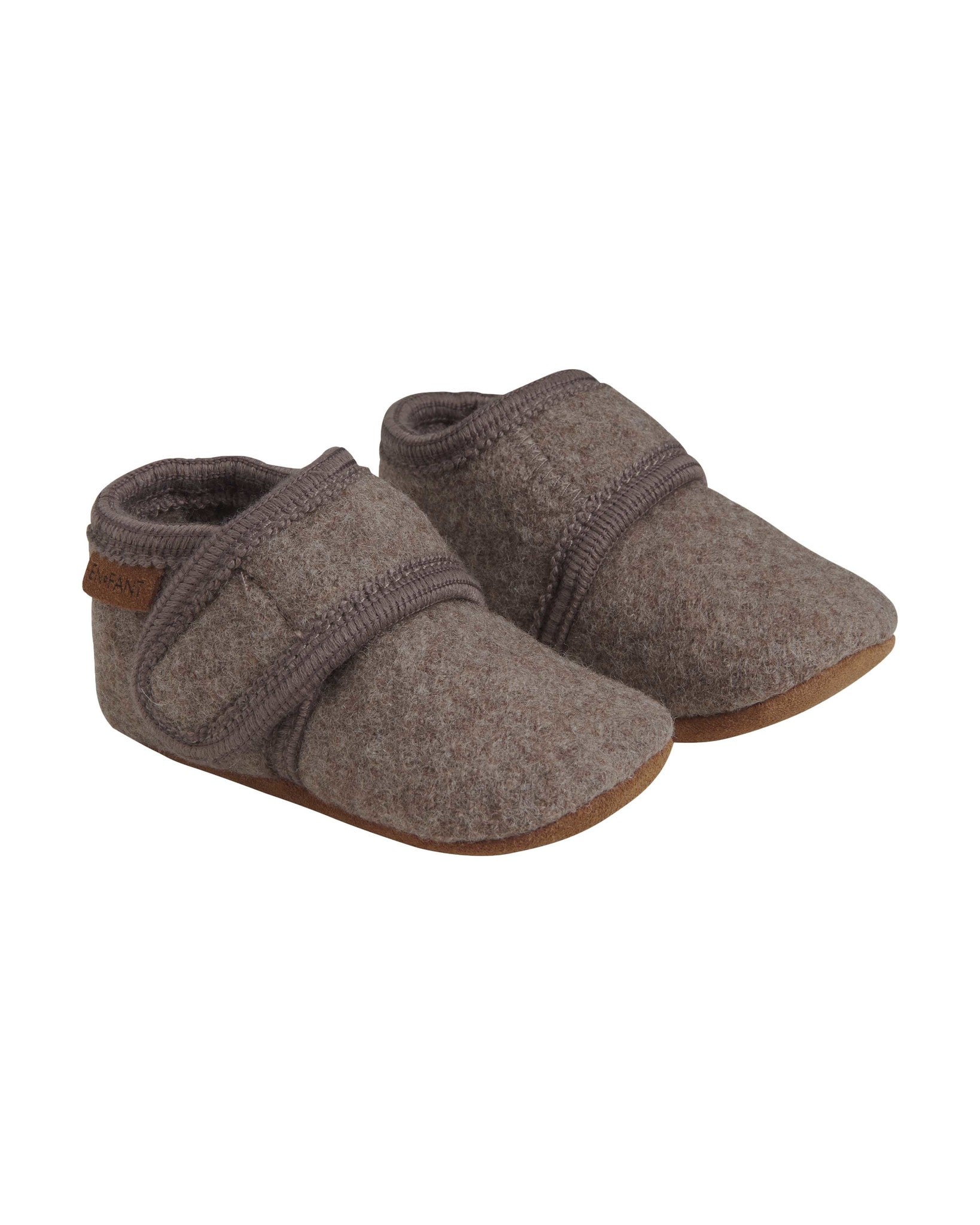 en fant Wollen slofjes - walnut