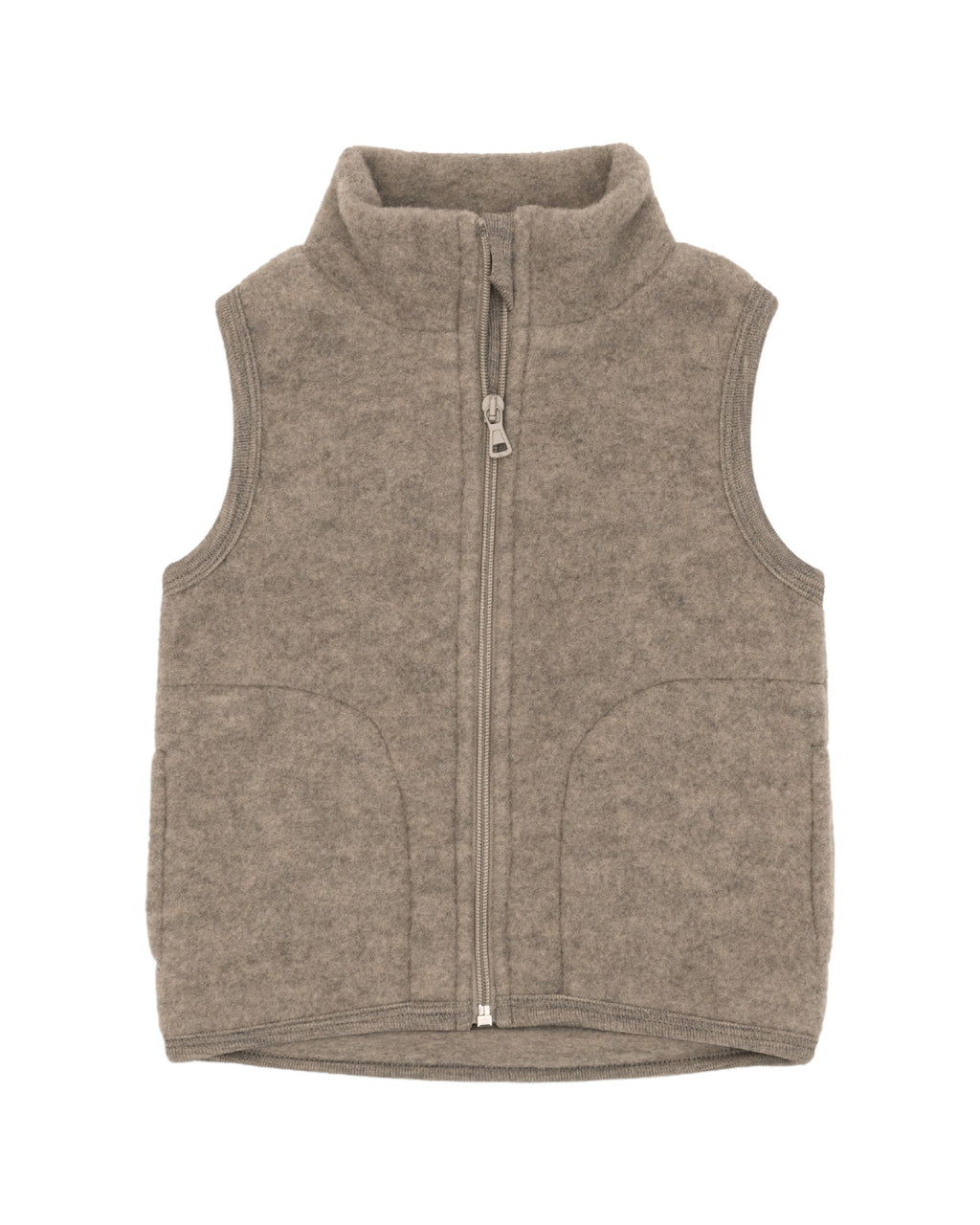 Engel natur bodywarmer wol fleece walnoot 575481-075