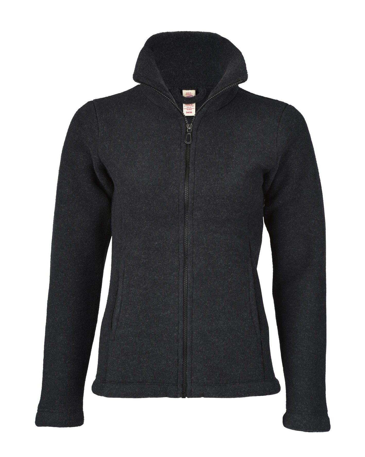 Engel natur dames vest van wol:fleece - zwart 584470-090-3436