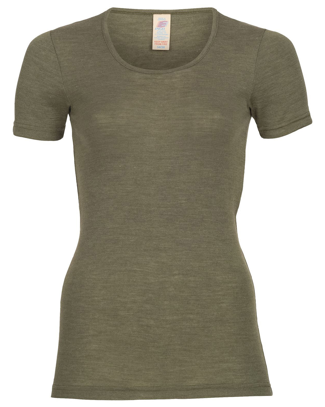 engel natur dameshemd korte mouw - olive 704870-43E