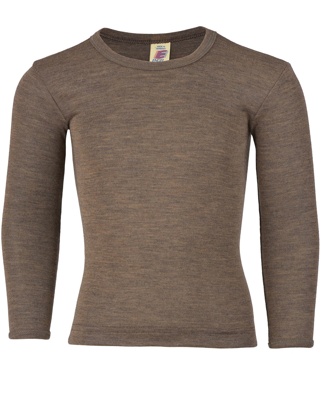 Engel natur Kinder longsleeve wol en zijde - walnoot 707810_75