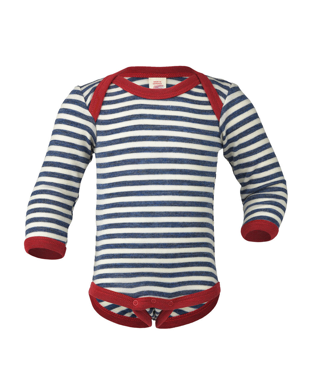 engel natur Romper van wol - blauw 1.0 429010-081