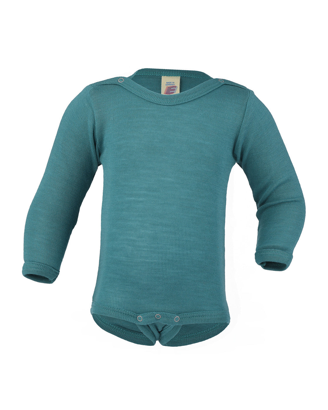 engel natur Romper van wol en zijde - turquoise 1.0 709030-35