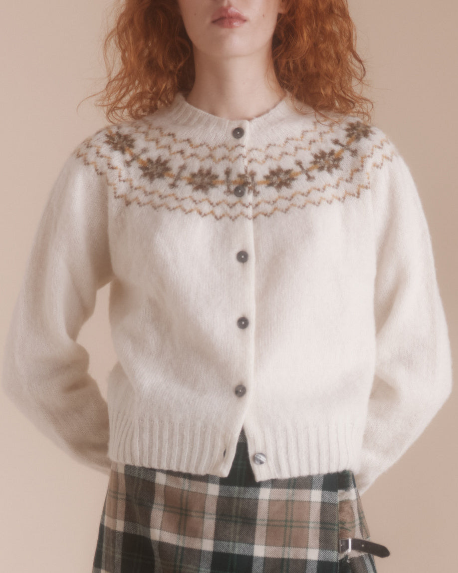 Fairisle vest - snow white -4