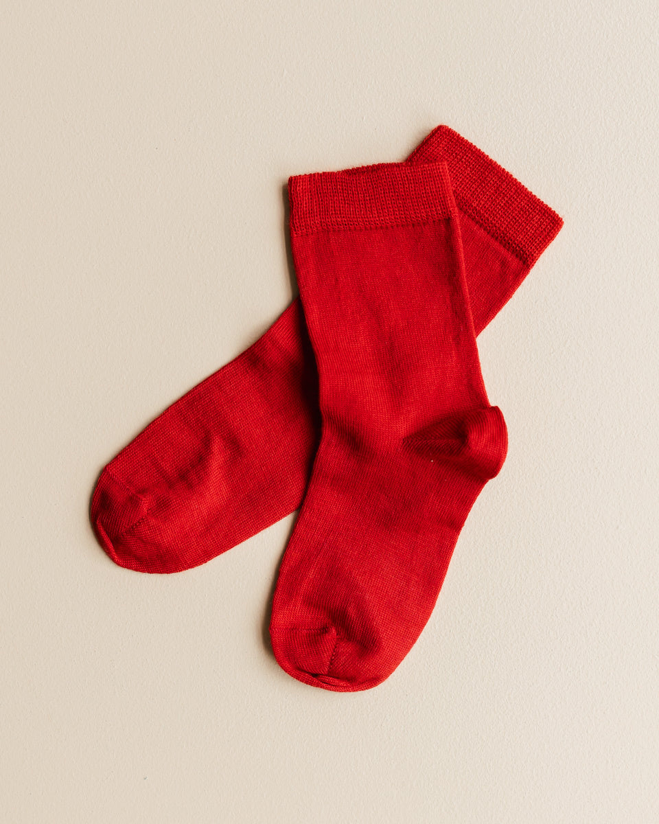 Grödo Sokken van wol - rood 2