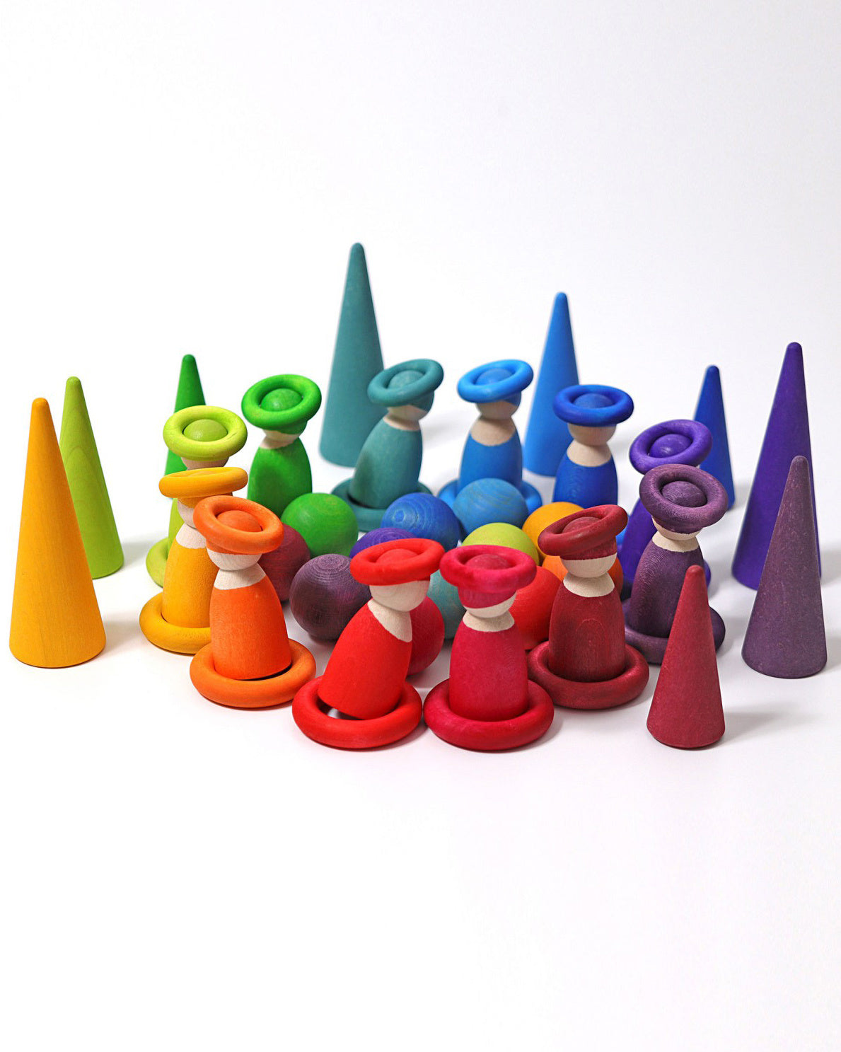 grimms Bouwringen 24 stuks - regenboog 3