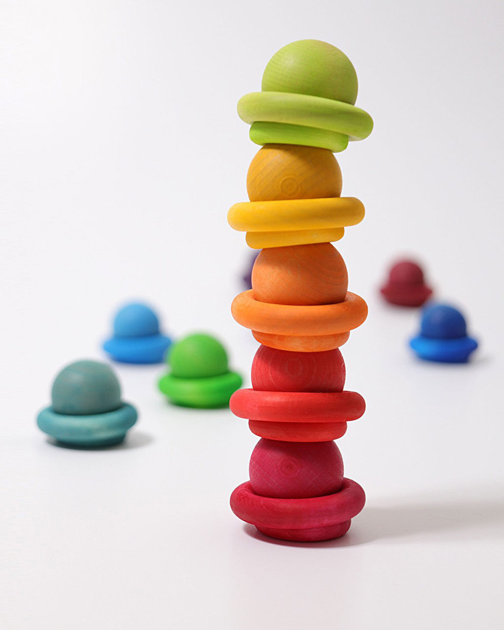 grimms Bouwringen 24 stuks - regenboog 4