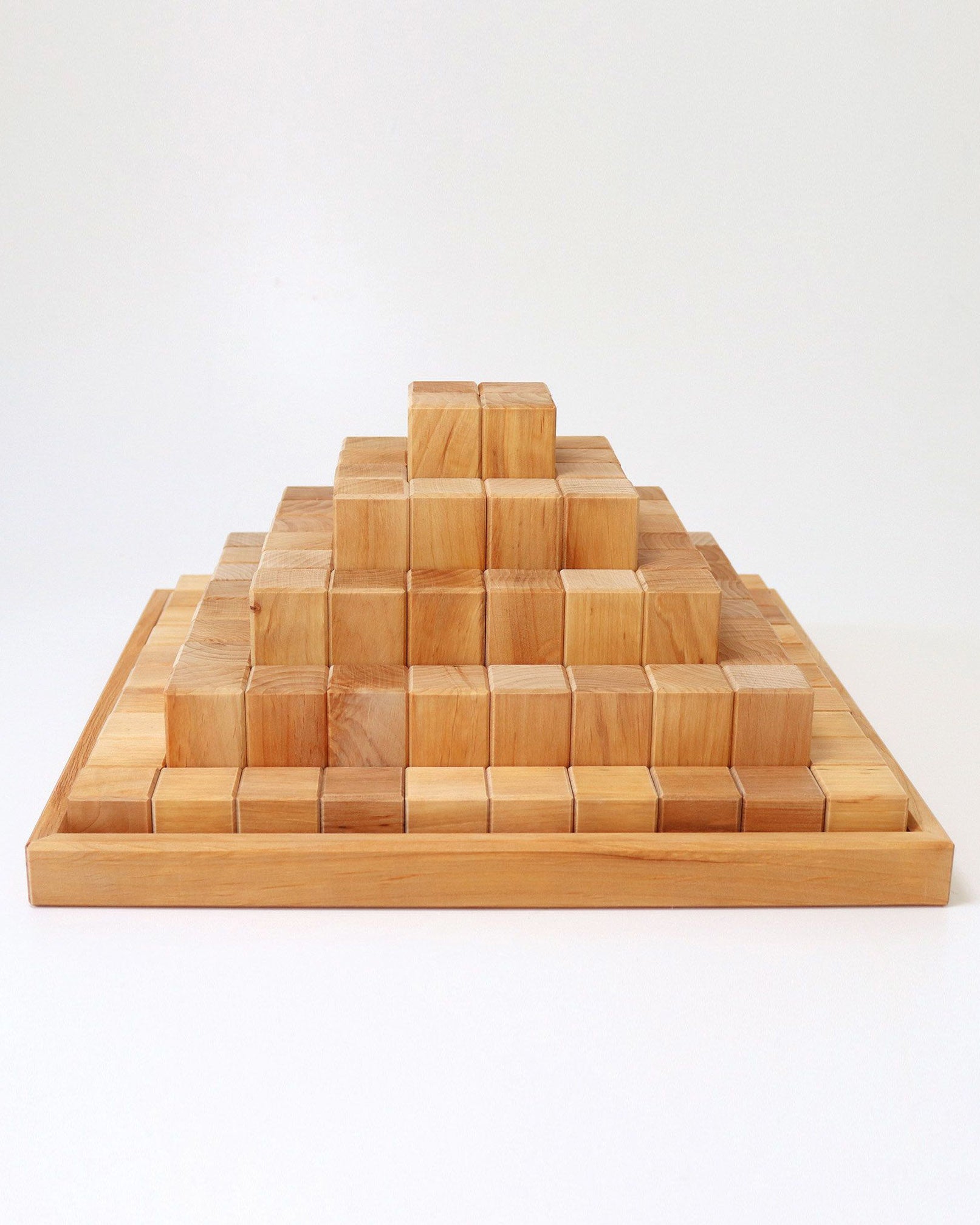 grimms Bouwset grote trap piramide  - naturel 2