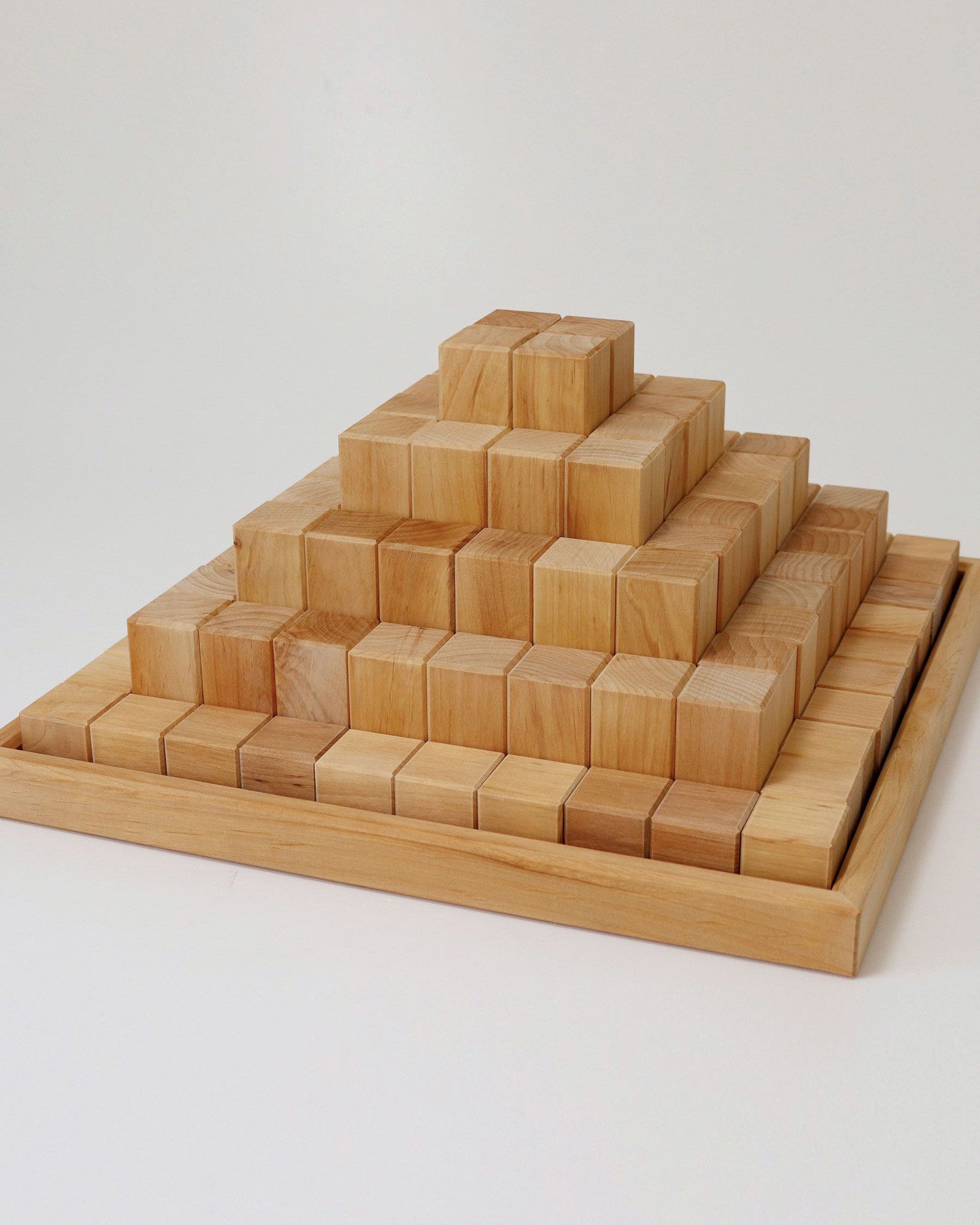 grimms Bouwset grote trap piramide  - naturel