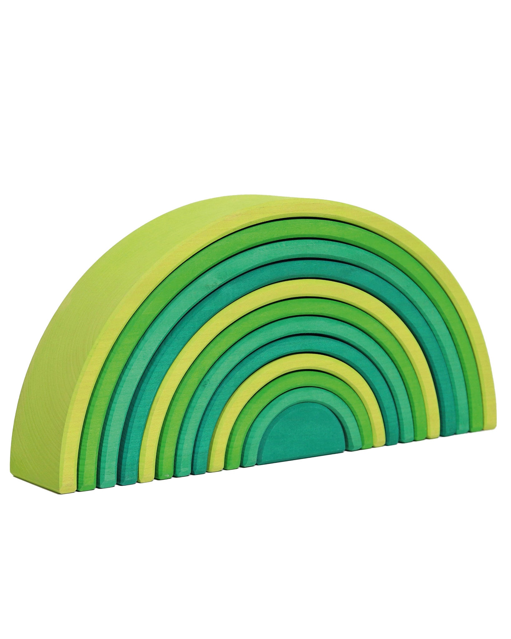 Grimm's Large 12-Piece Rainbow - Meadow Green: great for play