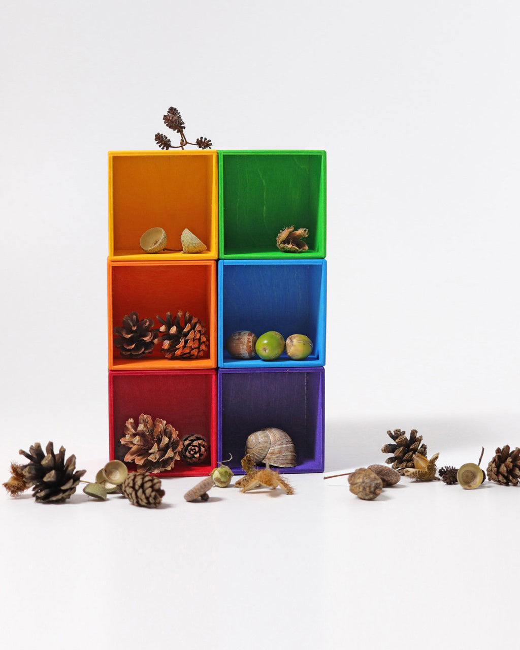 grimm's Sorteerbakjes 6 stuks - regenboog 3 kopiëren