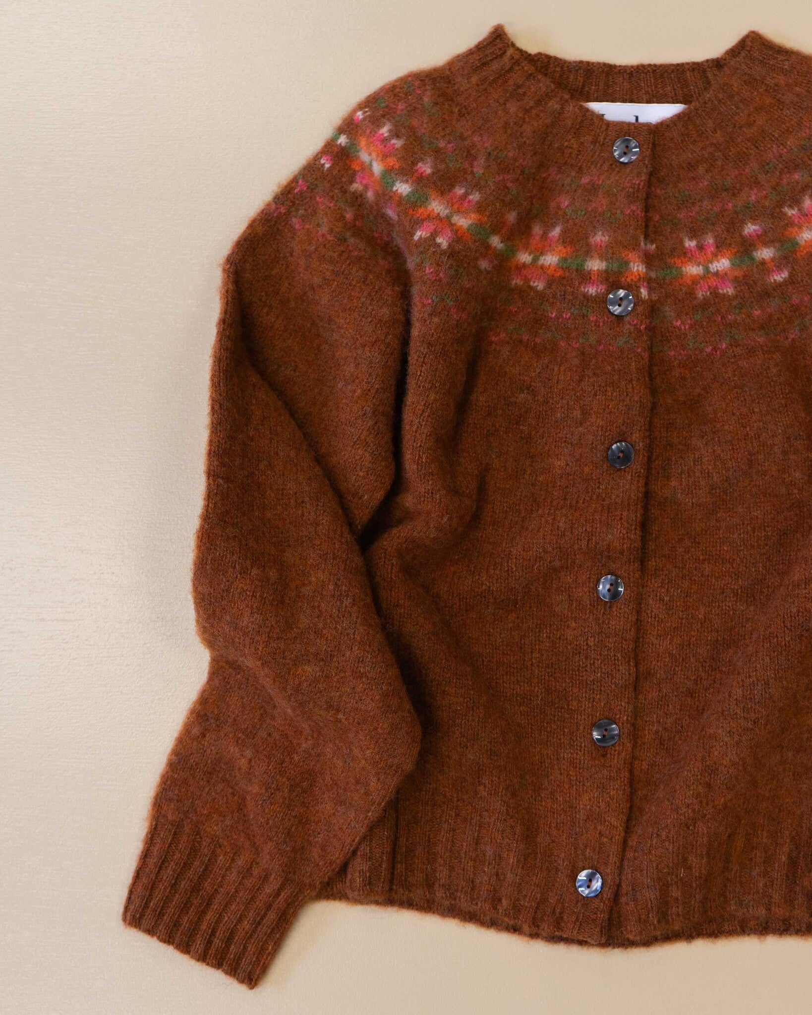 Harley fairisle vest brushed wool - sienna copy