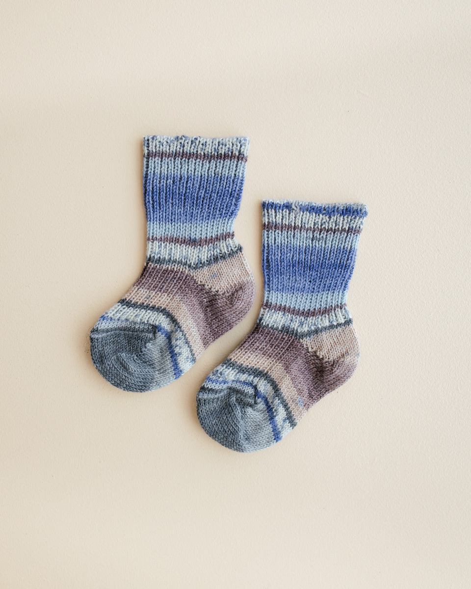 Hirsch Natur wollen kinder sokken - blauw 2