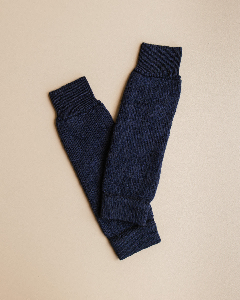 Hirsch Natur Wollen kinderbeenwarmers - blauw