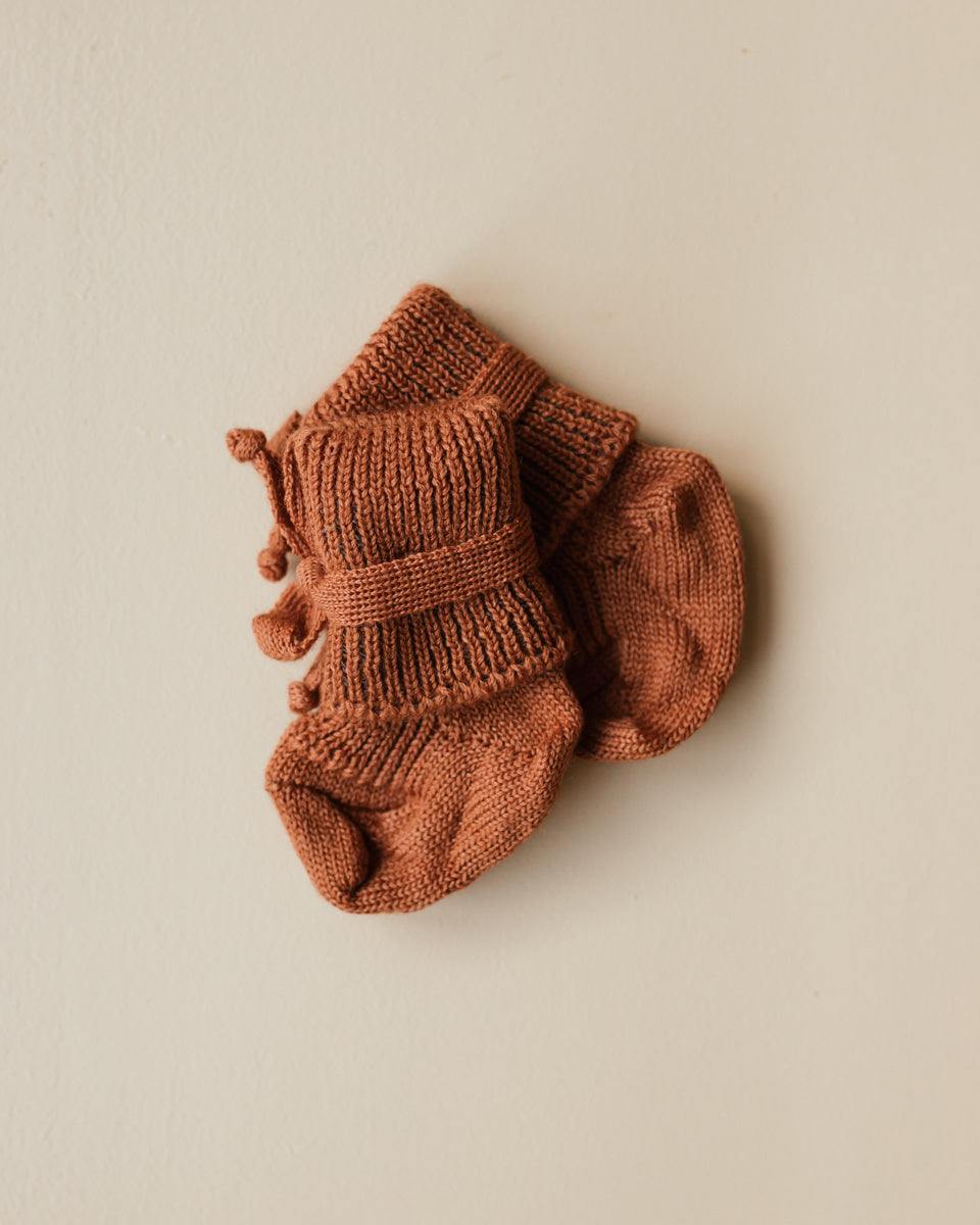 Hirsch natur wollen newborn sokjes sienna