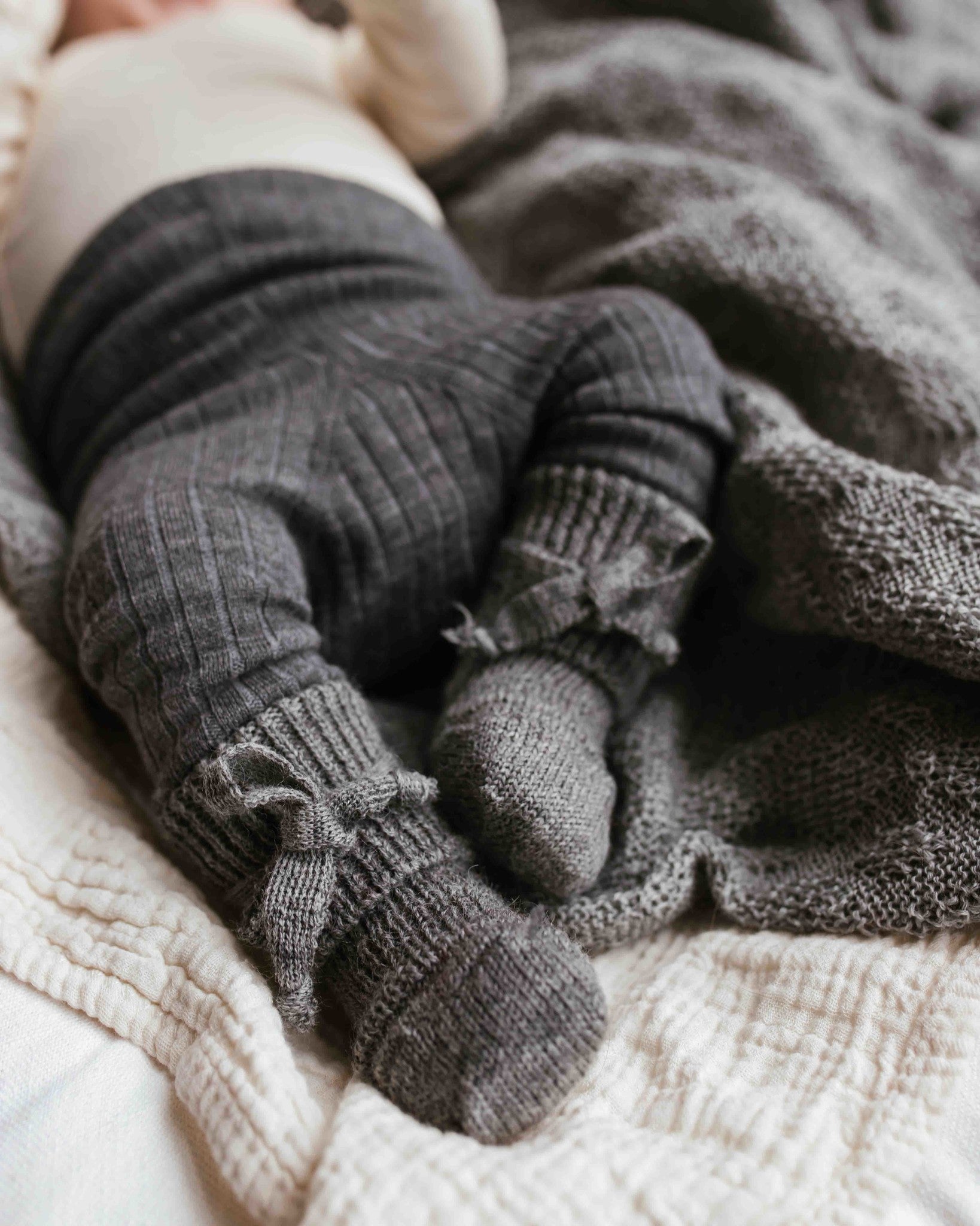 Hirsch newborn striksokjes grijs