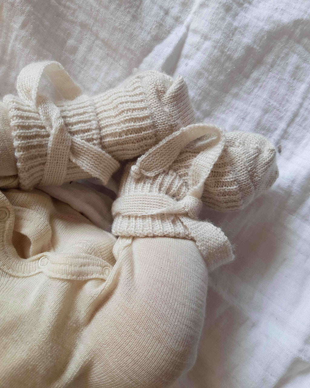 Newborn Socks Wool - Natural
