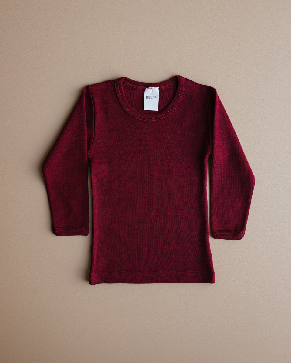 Hocosa longsleeve wol:zijde bordeaux copyright Ziloen