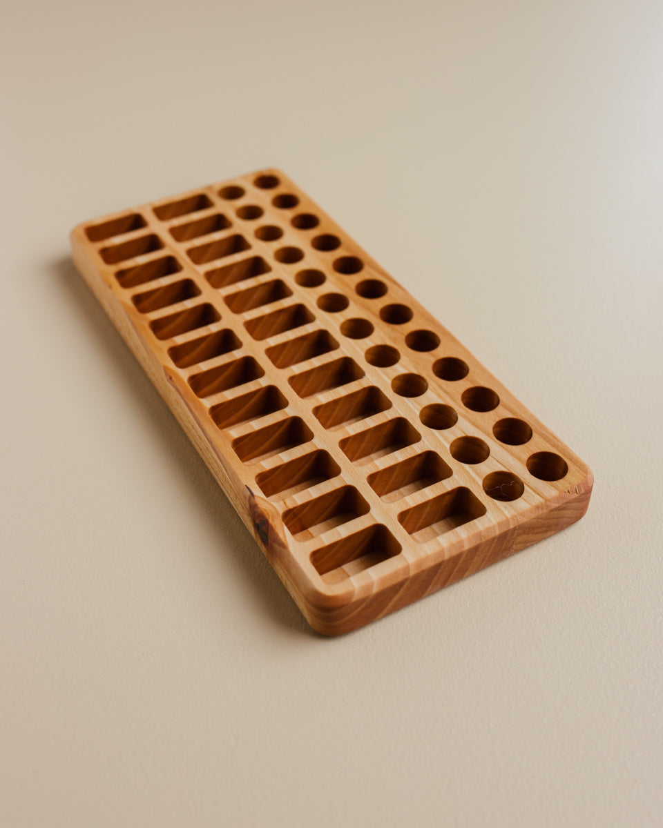 Holder for Stockmar beeswax blocks and crayons - 24 pcs OYN-houder-blokstift-24