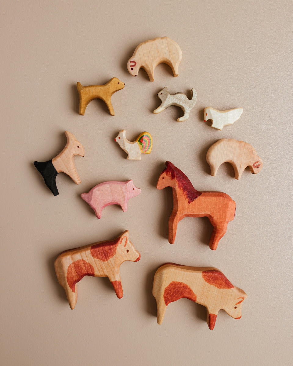 Houten dierenset handgemaakt