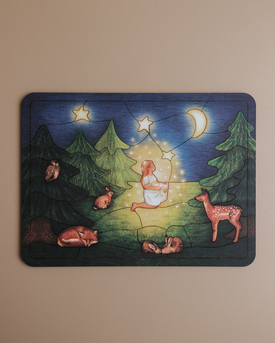 Houten puzzel sterrendaalder meisje