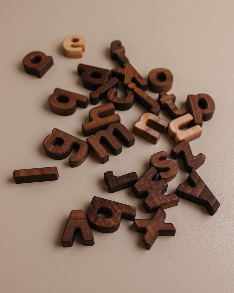 Houten speelgoed letter alfabet