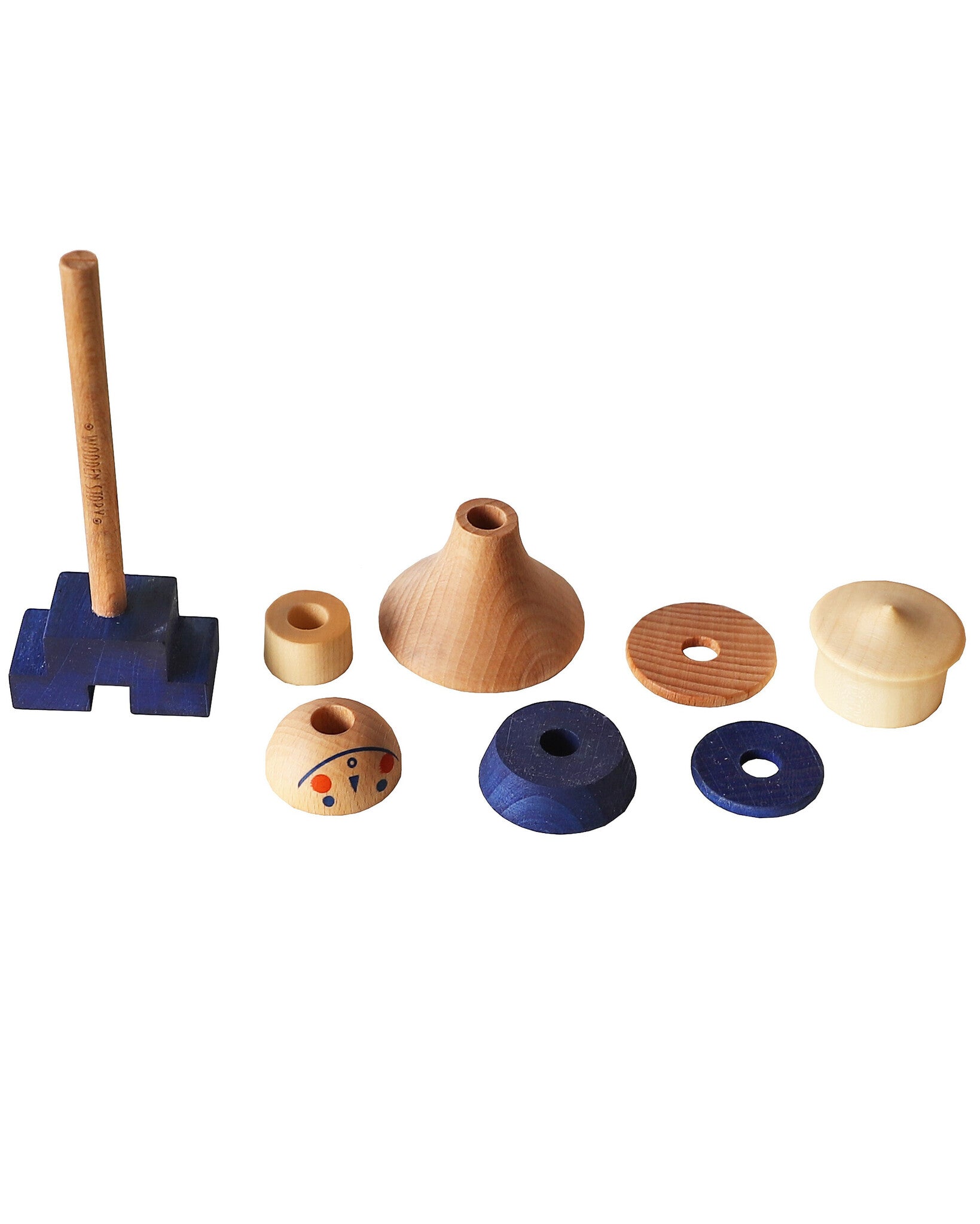 Houten stapelfiguur - nummer 5