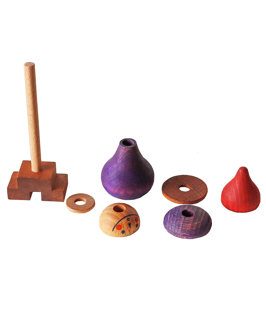 Houten stapelfiguur - nummer 6