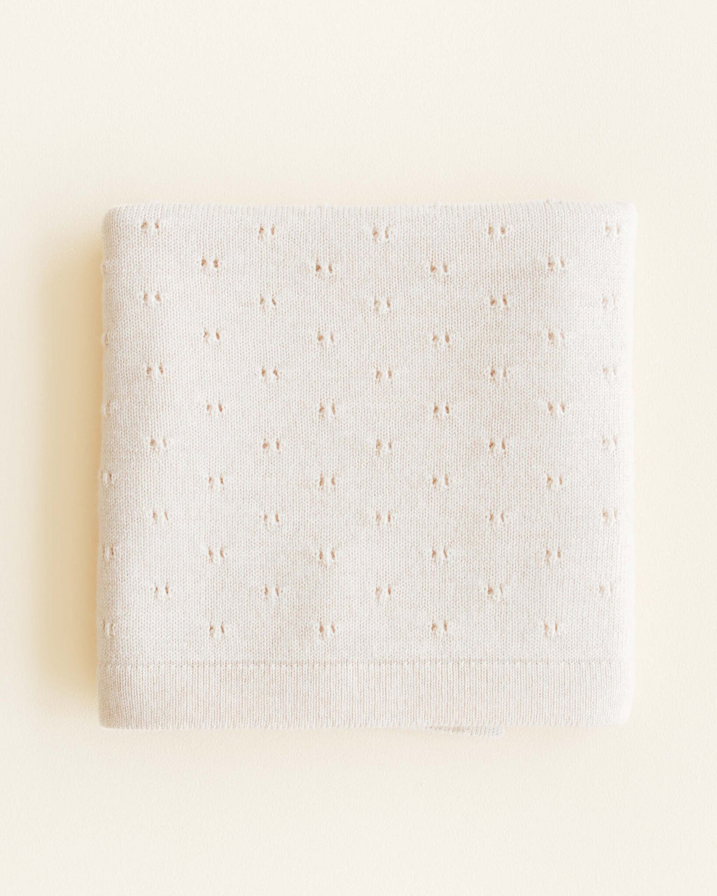Hvid Baby deken van wol Bibi - cream
