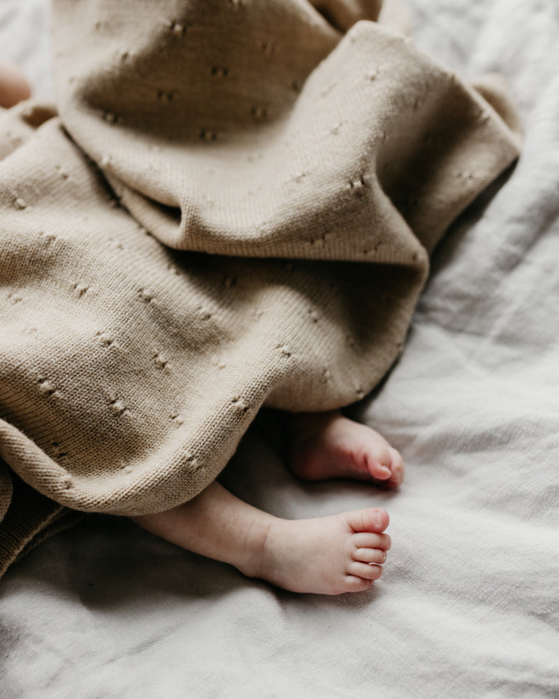 Hvid Baby deken van wol Bibi - sand2
