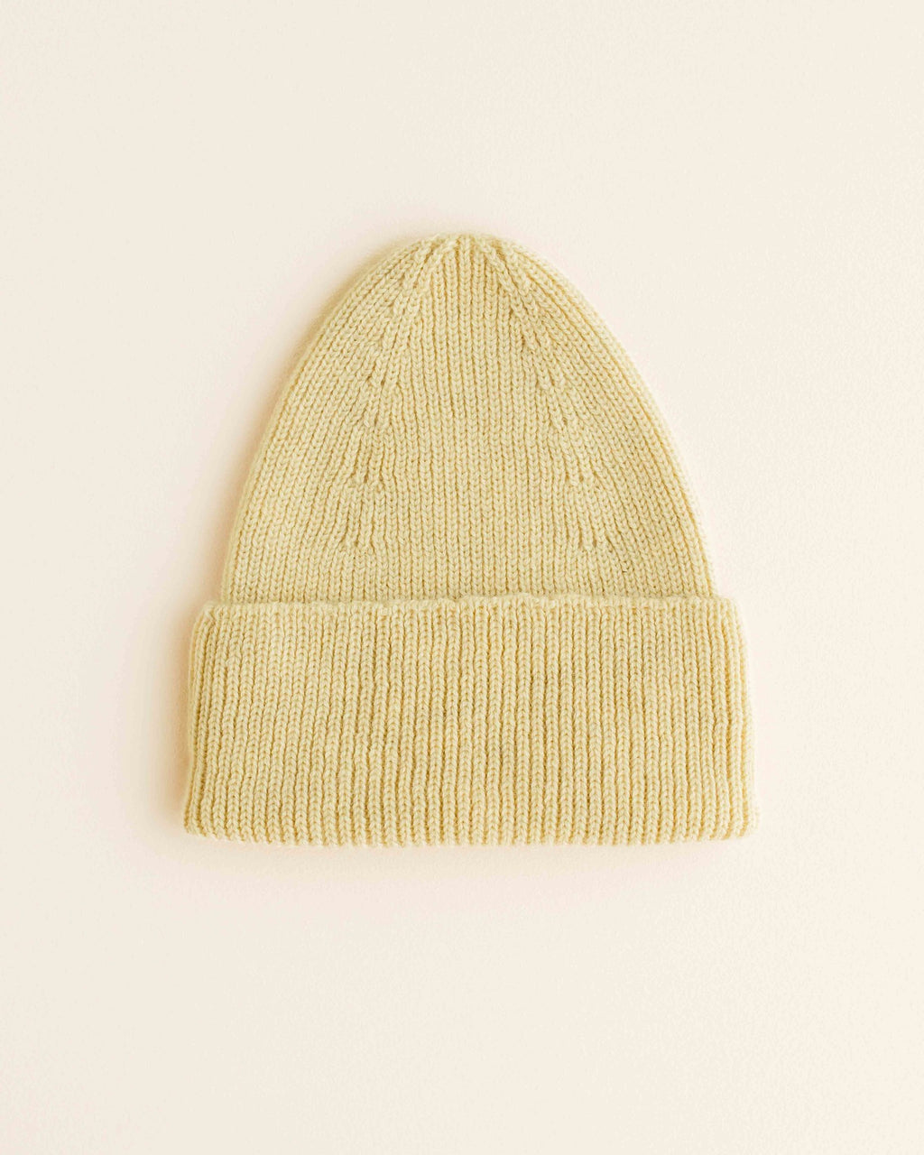hvid Dikke ribbeanie Fonzie - light yellow