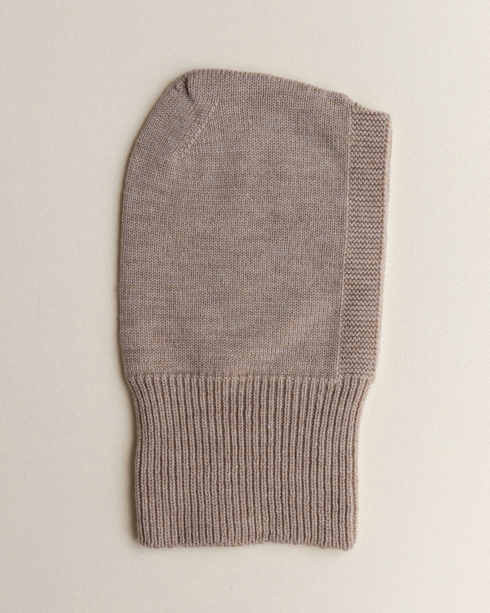 Hvid merino wool BALACLAVA SAND